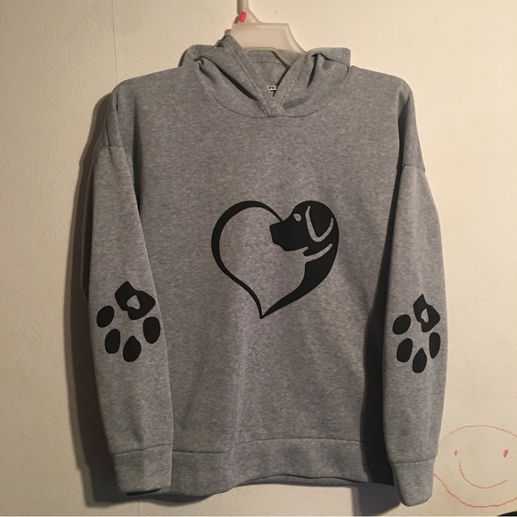 Tops - Dog Lovers Sweater Hoodie:Size L